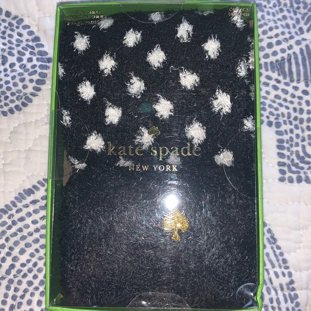 New Kate Spade Fuzzy Socks 2 pairs